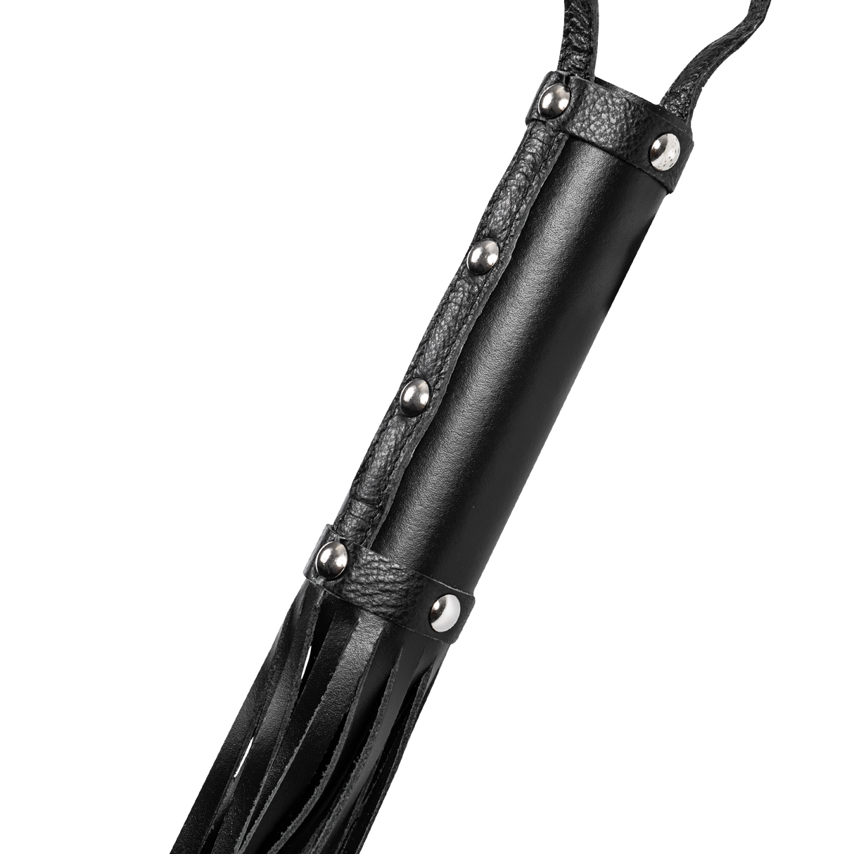 Rimba Bondage Play - Zweep met 19 Strengen (80 cm) - Zwart