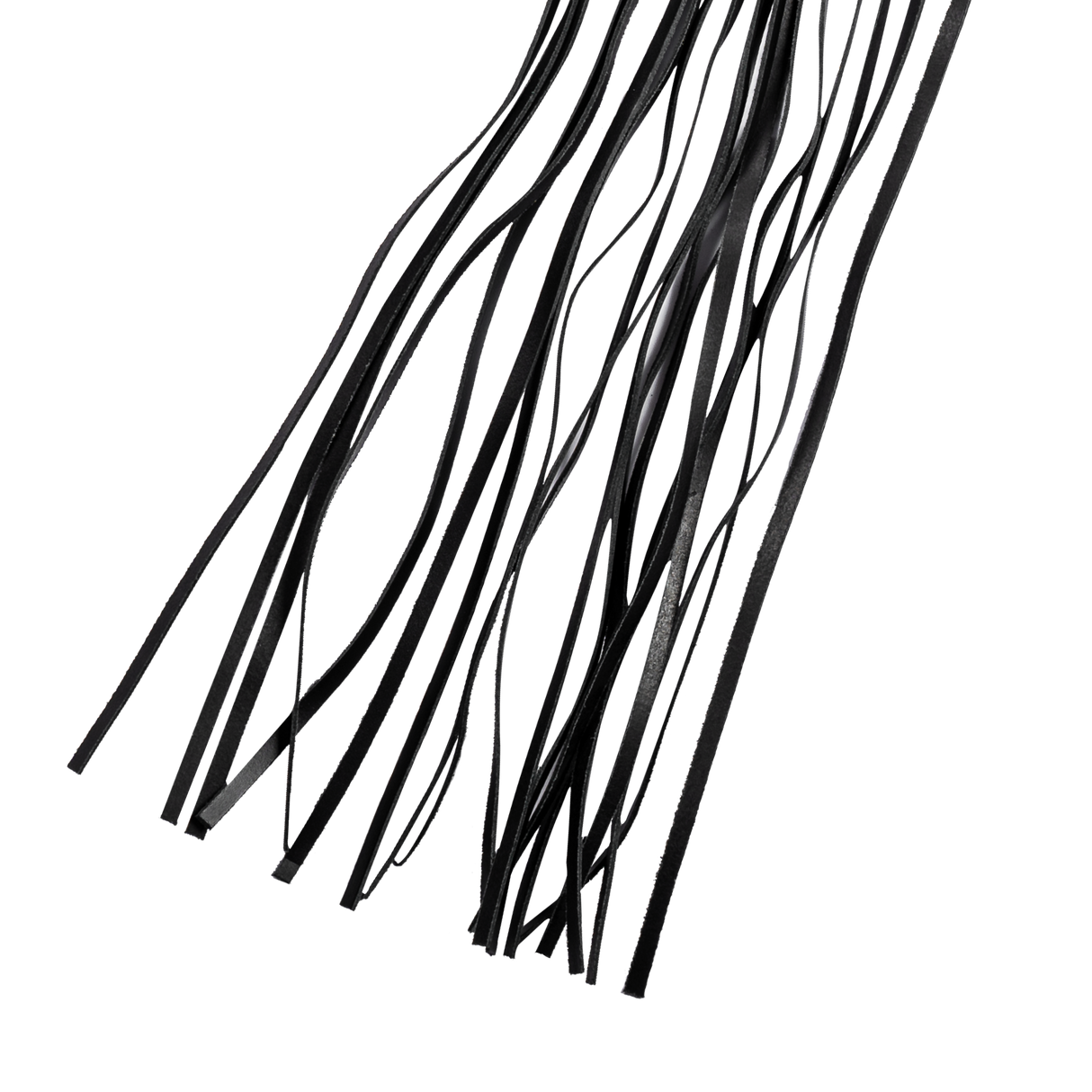 Rimba Bondage Play - Zweep met 19 Strengen (80 cm) - Zwart