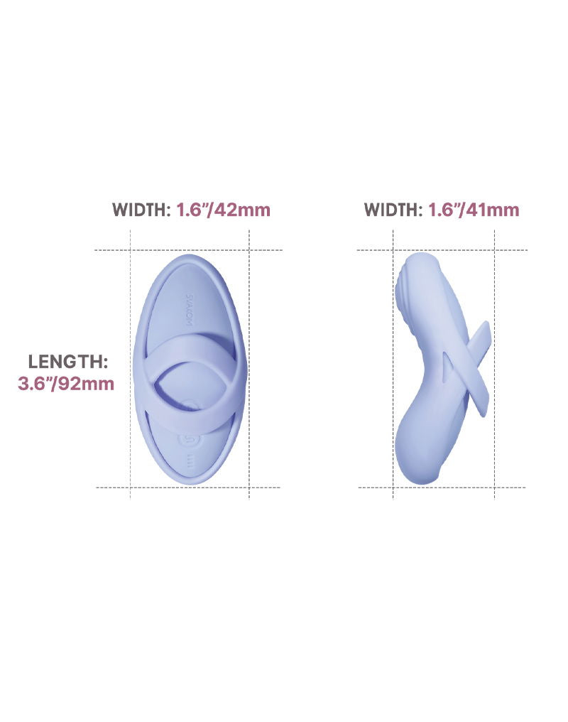 SVAKOM - Echo 2 - Flexibele Vinger Vibrator, App Besturing - Sky Blue