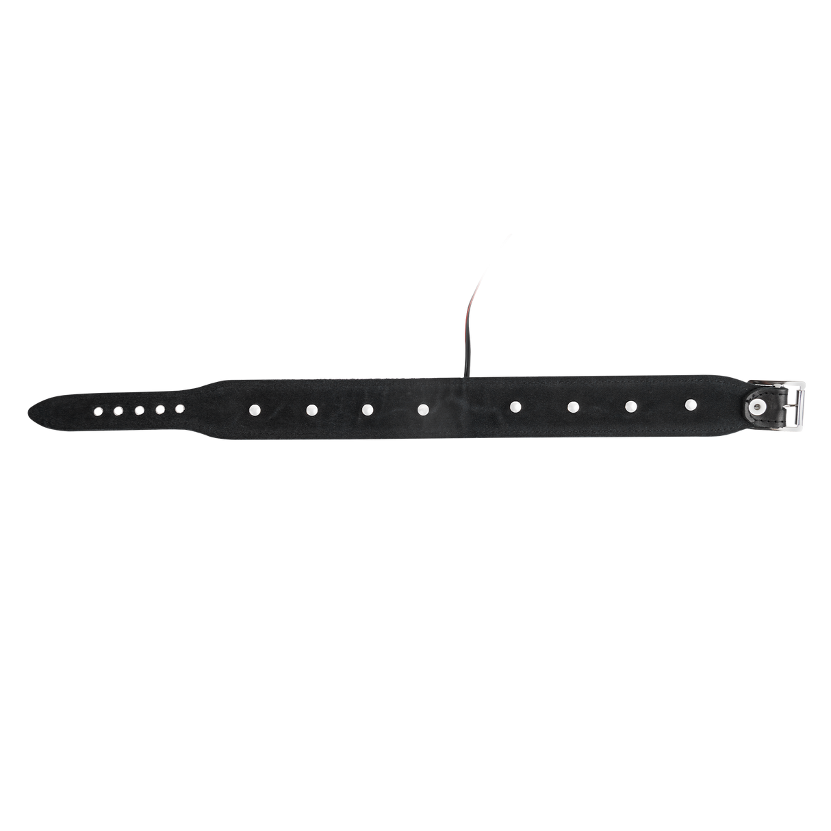 Rimba Bondage Play - Lederen Bipolaire Schokhalsband - Zwart