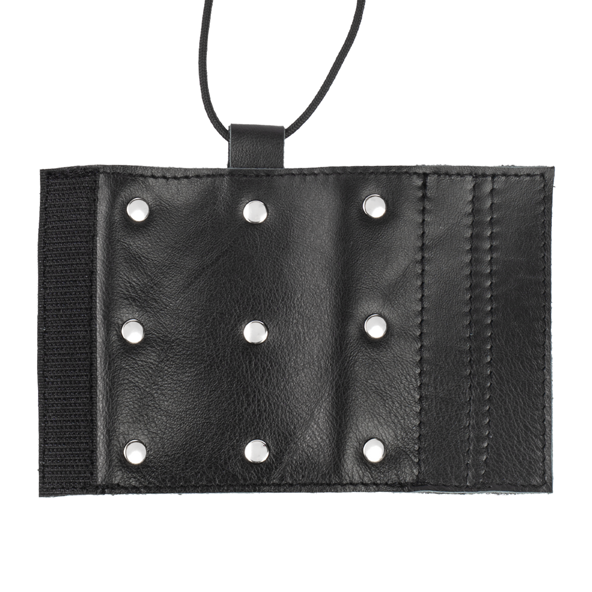 Rimba Bondage Play - Lederen Peniskoker met spijkers - Zwart