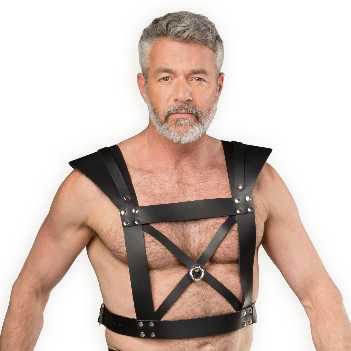 Rimba Bondage Play - Lederen Borstharnas - Zwart