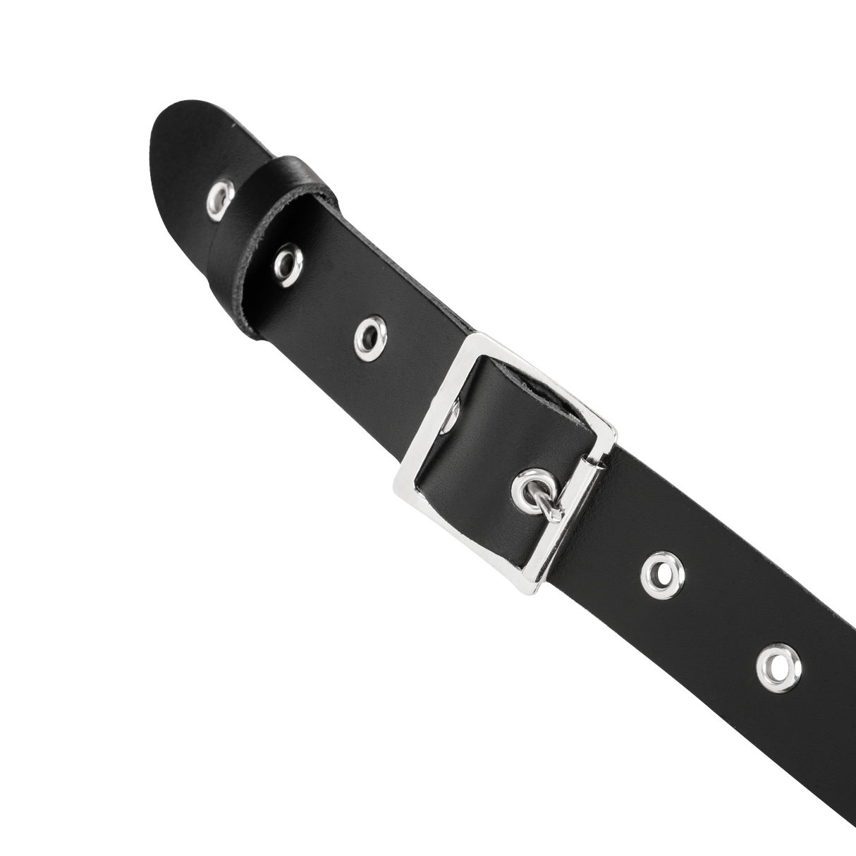 Rimba Bondage Play - Lederen Borstharnas met Halsband - Zwart