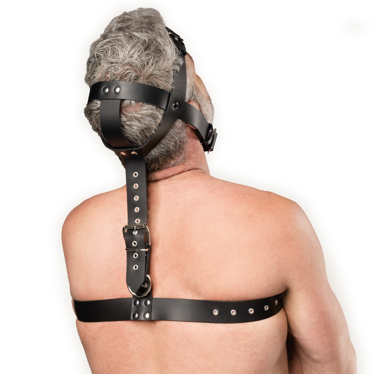 Rimba Bondage Play - Lederen Fixatieharnas - Zwart