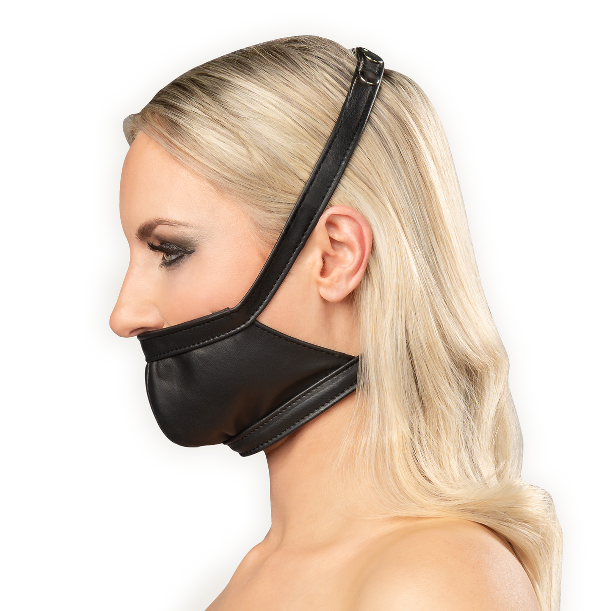 Rimba Bondage Play - Lederen Muilkorf - Zwart