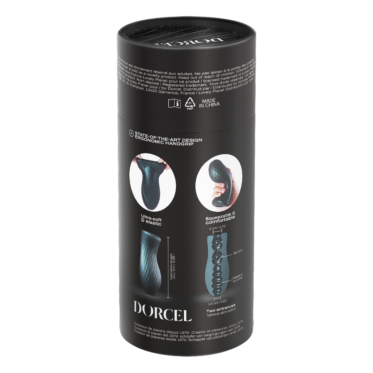 Dorcel - Sili-Cup - Dual Sensation Masturbator - Blauw Metallic