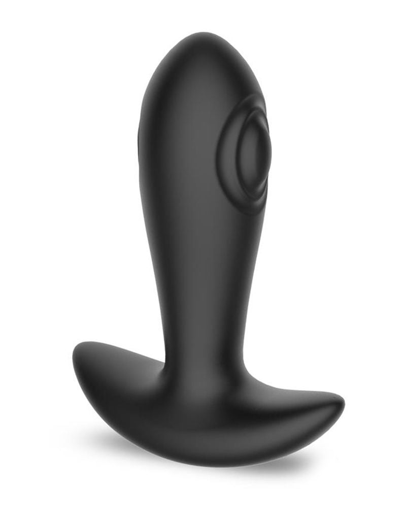 IY - Milton - Anale plug met dubbele klopfunctie en afstandsbediening - Zwart