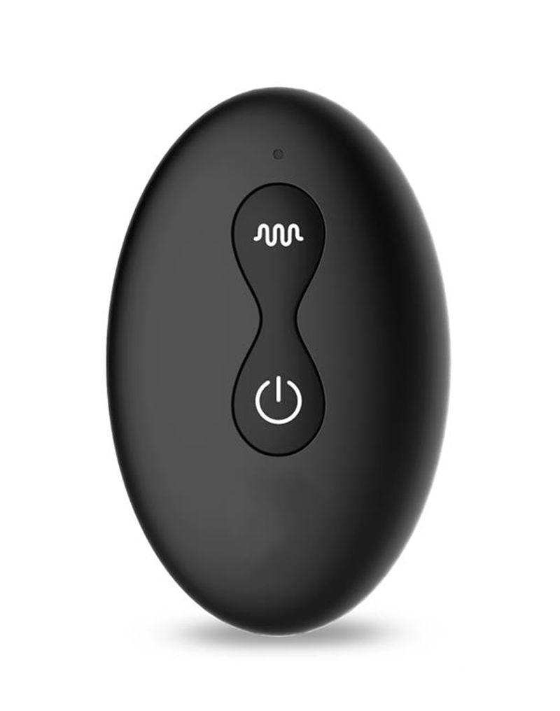 IY - Milton - Anale plug met dubbele klopfunctie en afstandsbediening - Zwart