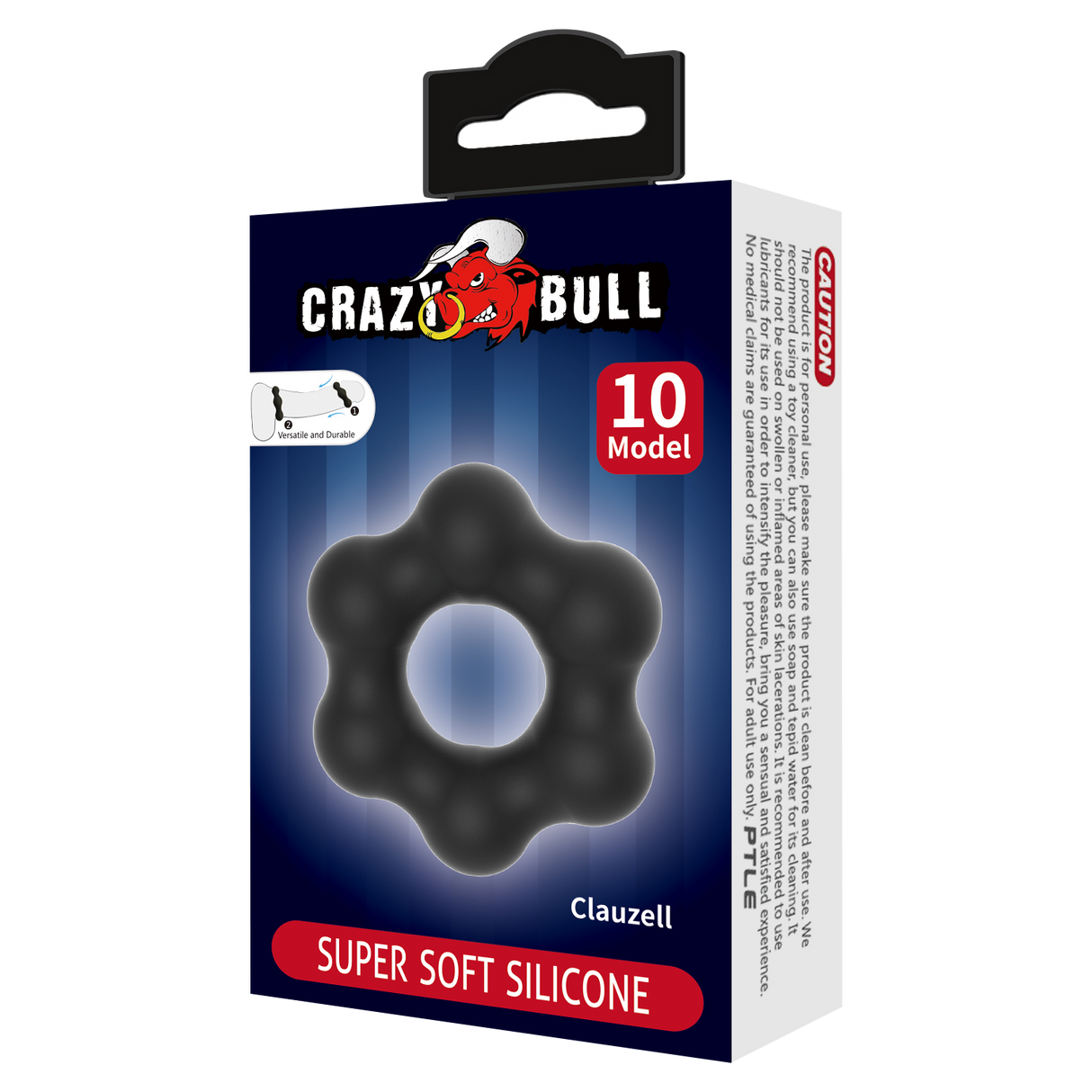 Crazy Bull - Clauzell - Cock Ring - Model 10 - Zwart