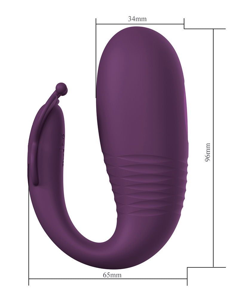 Pretty Love - Klay - Stuwende Ei-vibrator (app gestuurd) - Paars