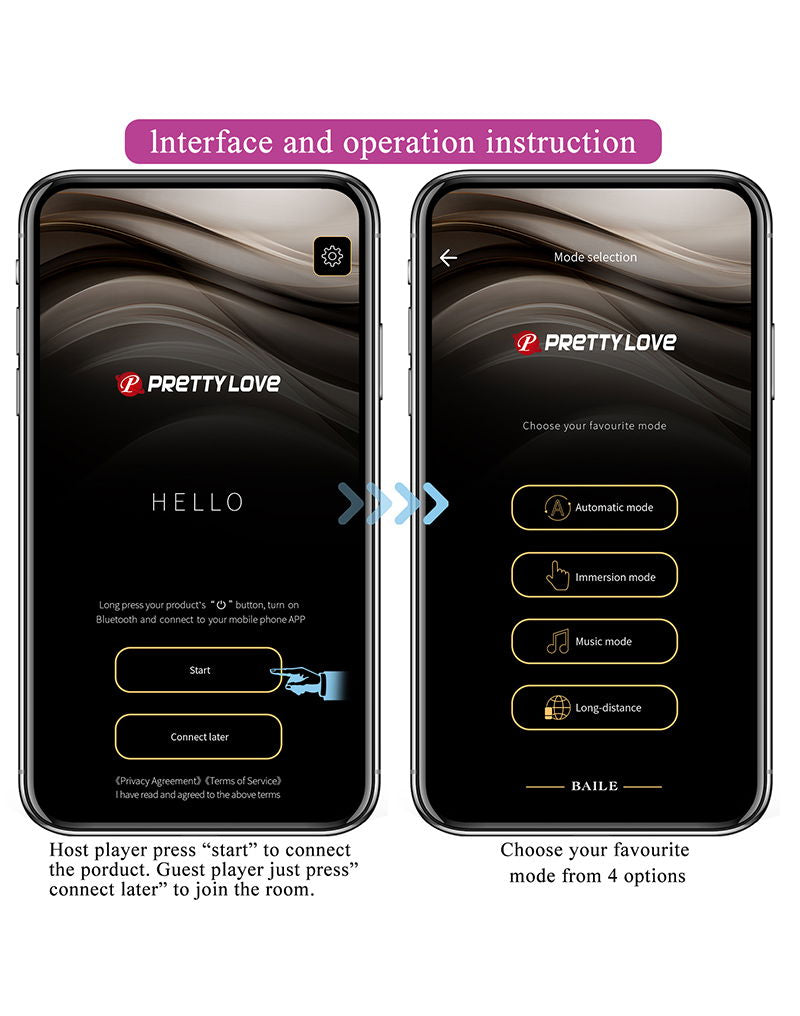 Pretty Love - Klay - Stuwende Ei-vibrator (app gestuurd) - Paars