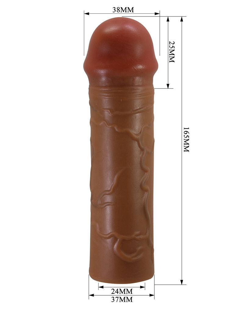 Pretty Love - Nile - Verlengde Penis Sleeve - 25mm - Bruin