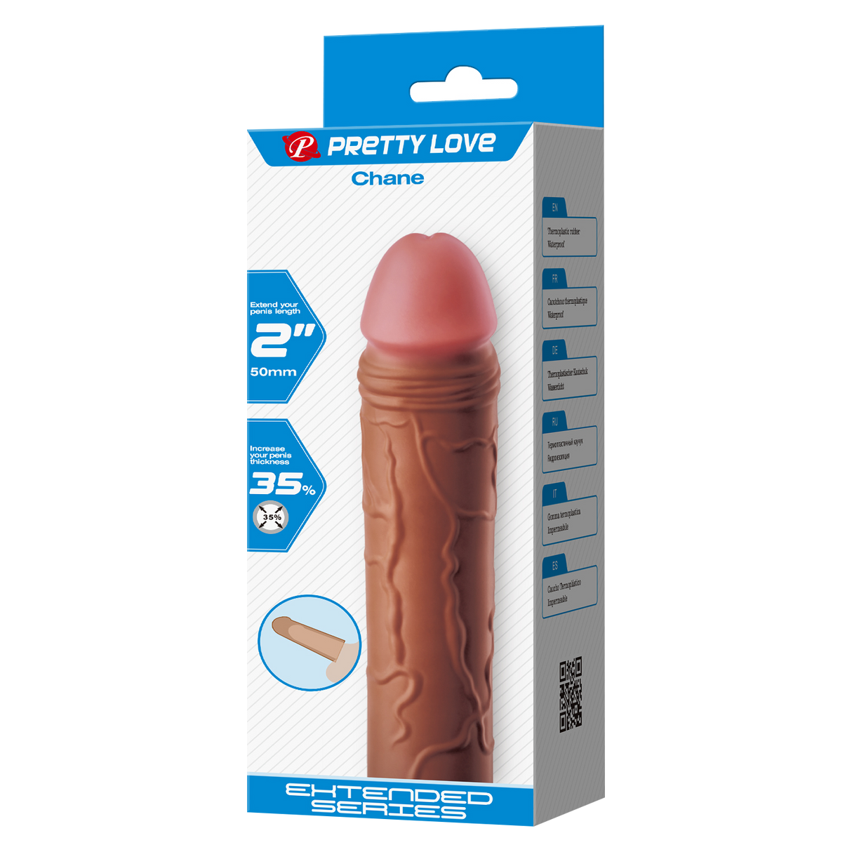 Pretty Love - Chane - Penisverlenger - 50mm - Bruin