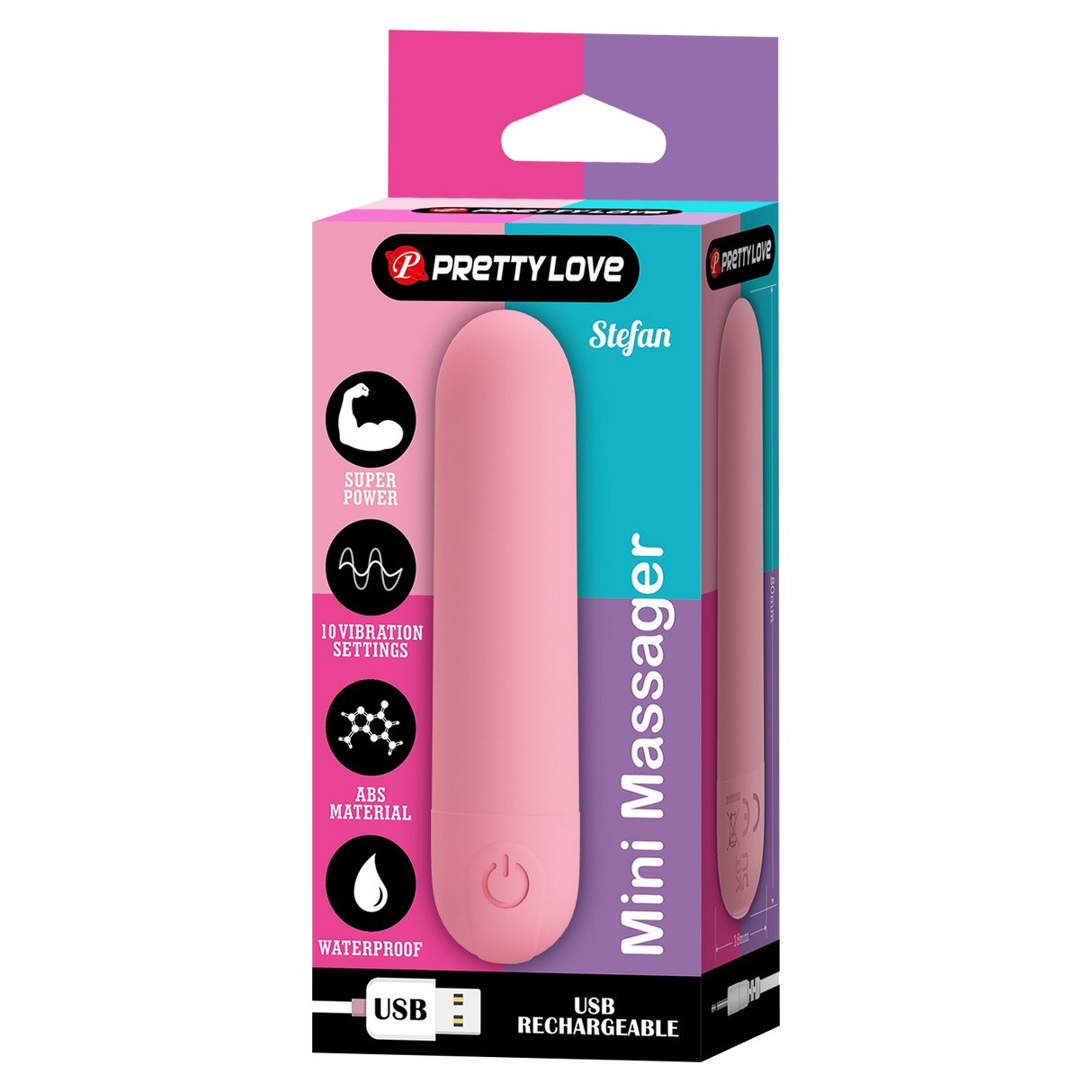 Pretty Love - Stefan - Mini Massager - Lichtroze