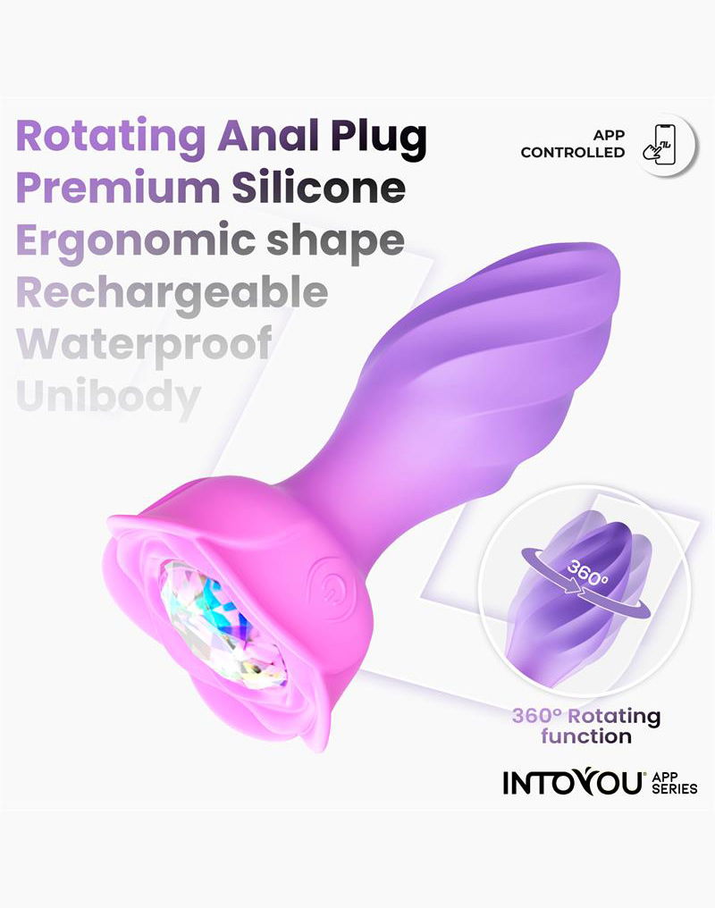 IY - Moxy - Buttplug 360º Rotatie (met App-bediening) - Lila