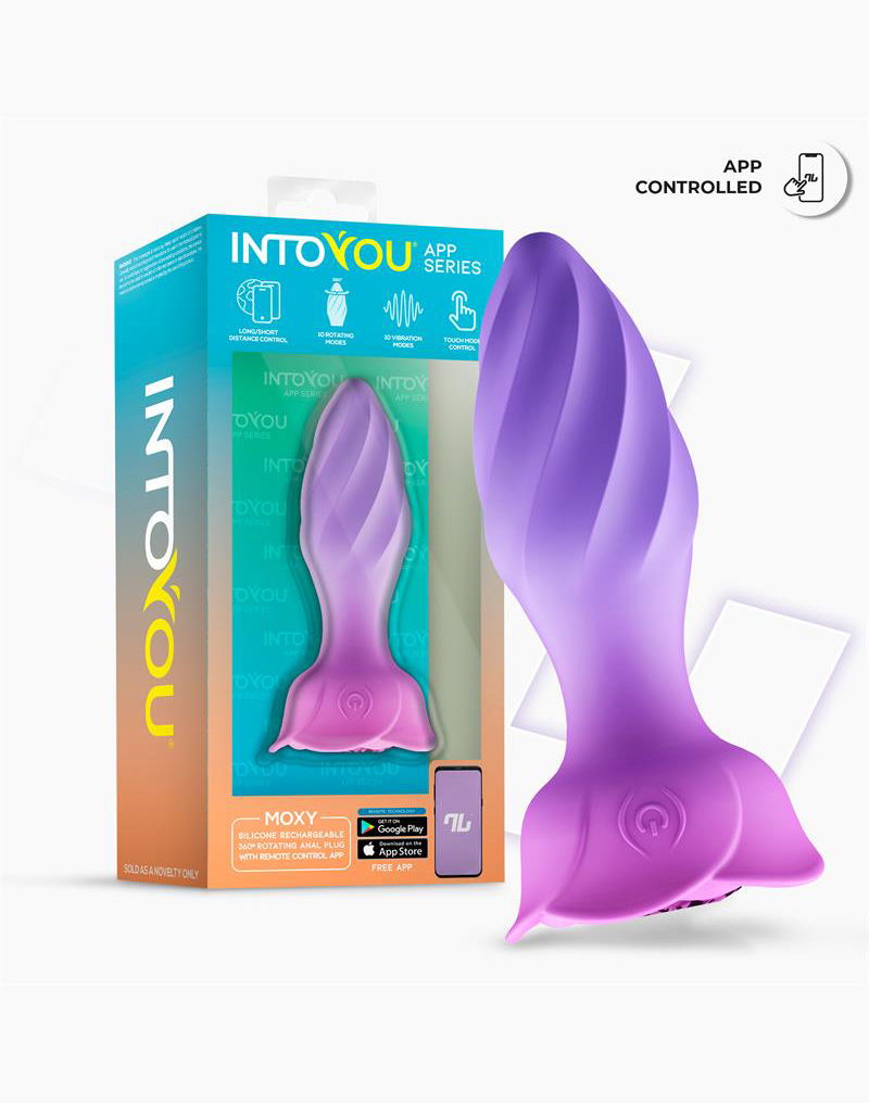 IY - Moxy - Buttplug 360º Rotatie (met App-bediening) - Lila
