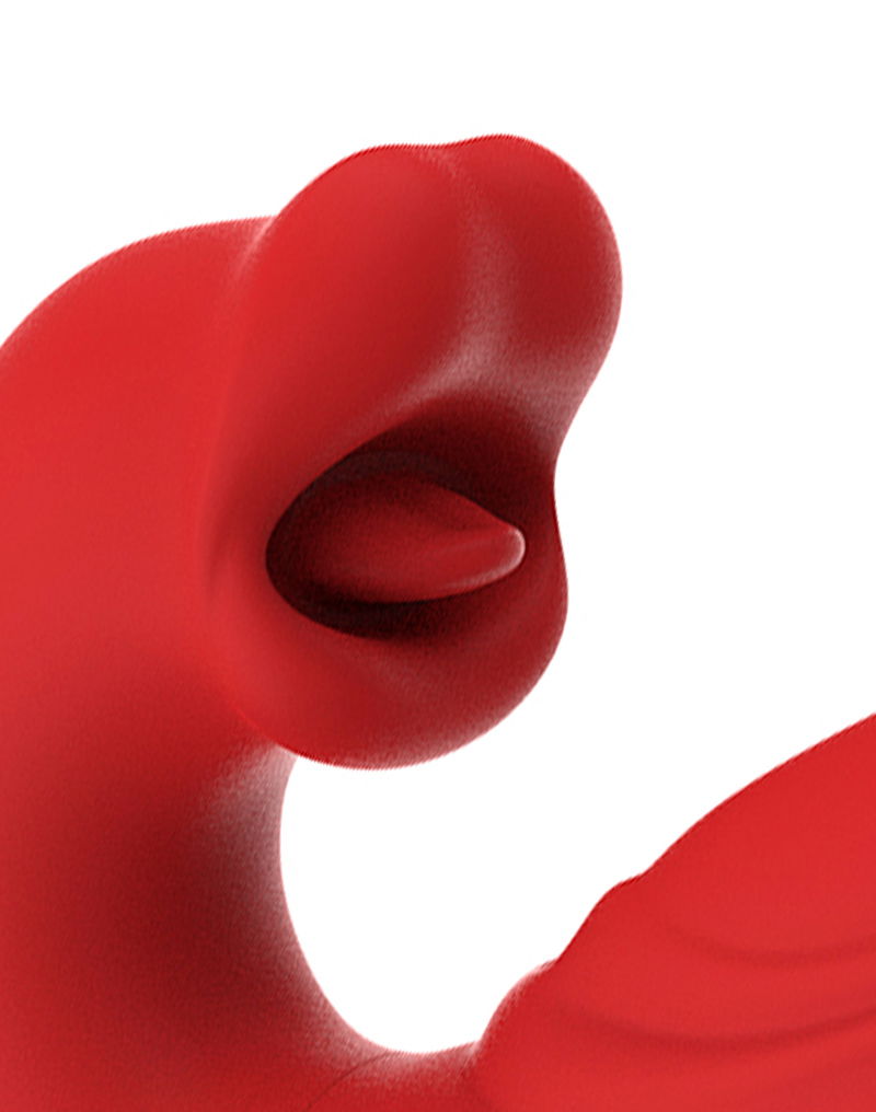 IY - Mouty - Biting & Flipping Rabbit Vibrator met App - Rood