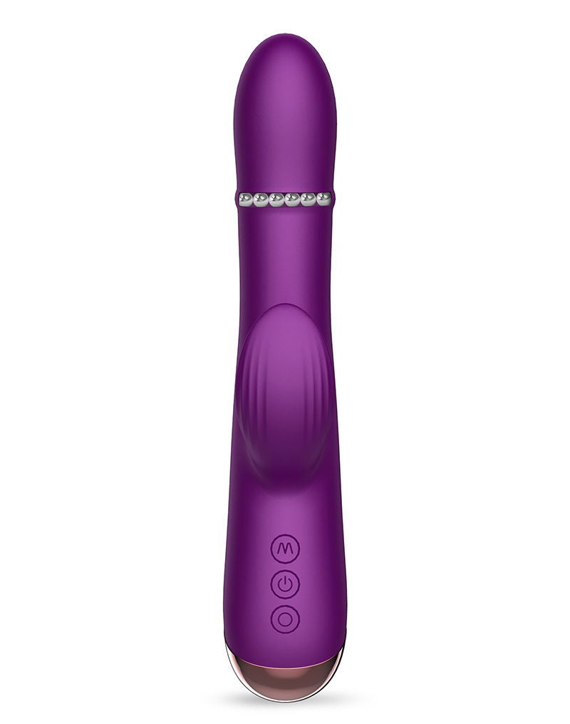 IY - Sendel - Rabbit Vibrator met kralenring en app - Paars