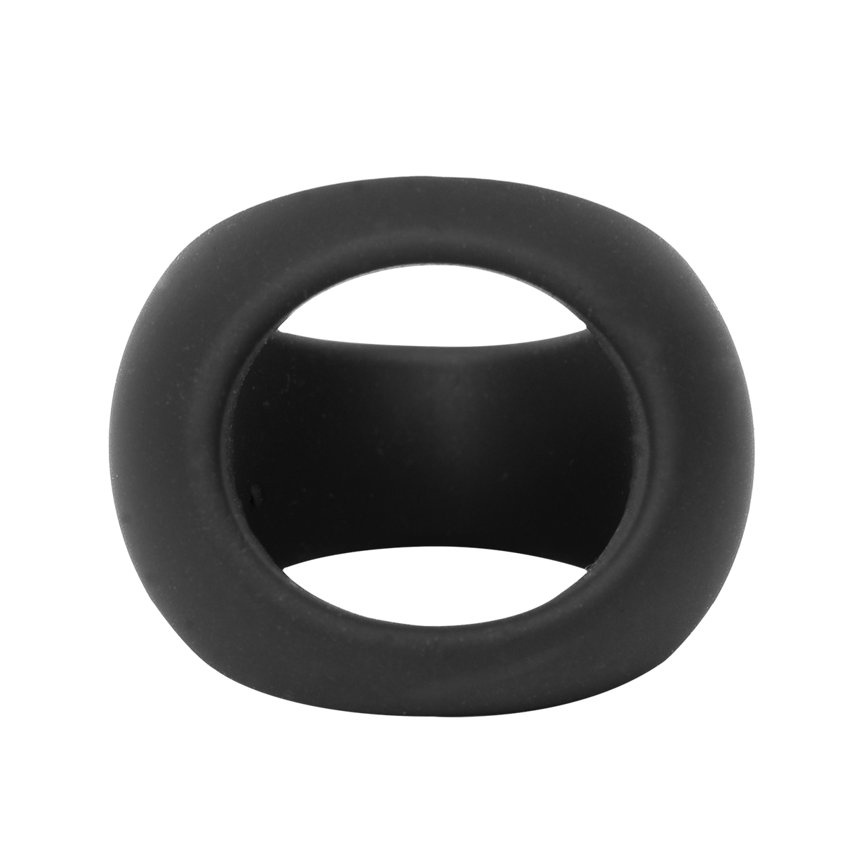 Rimba Bondage Play - Siliconen Driehoekige Cockring - Zwart