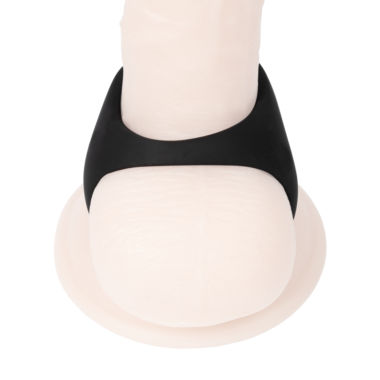 Rimba Bondage Play - Siliconen Driehoekige Cockring - Zwart