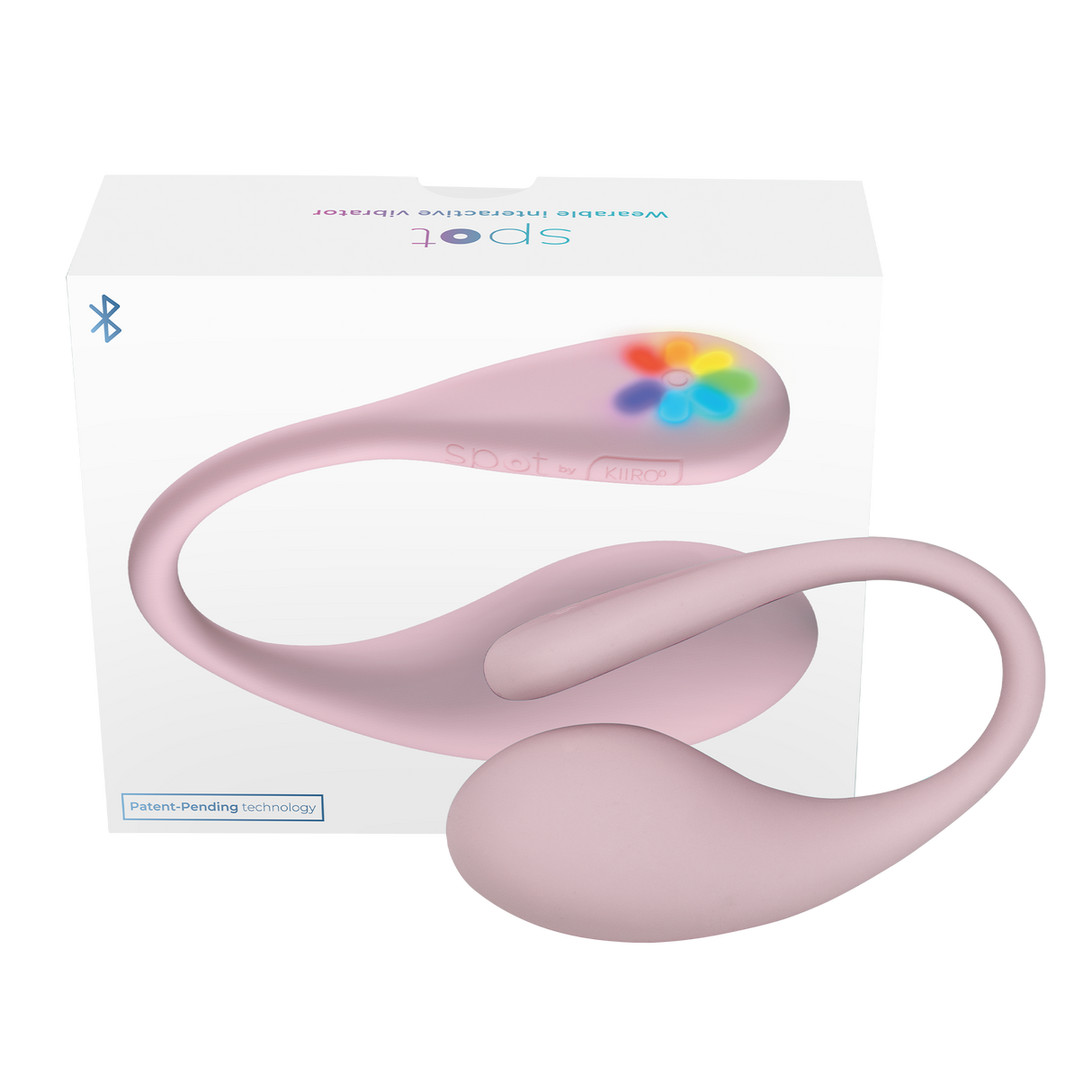 KIIROO- Spot - Draagbare Interactieve Ei-vibrator - Kiss Me Pink