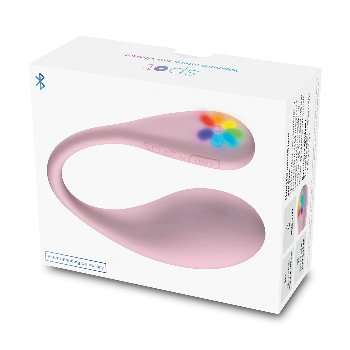 KIIROO- Spot - Draagbare Interactieve Ei-vibrator - Kiss Me Pink