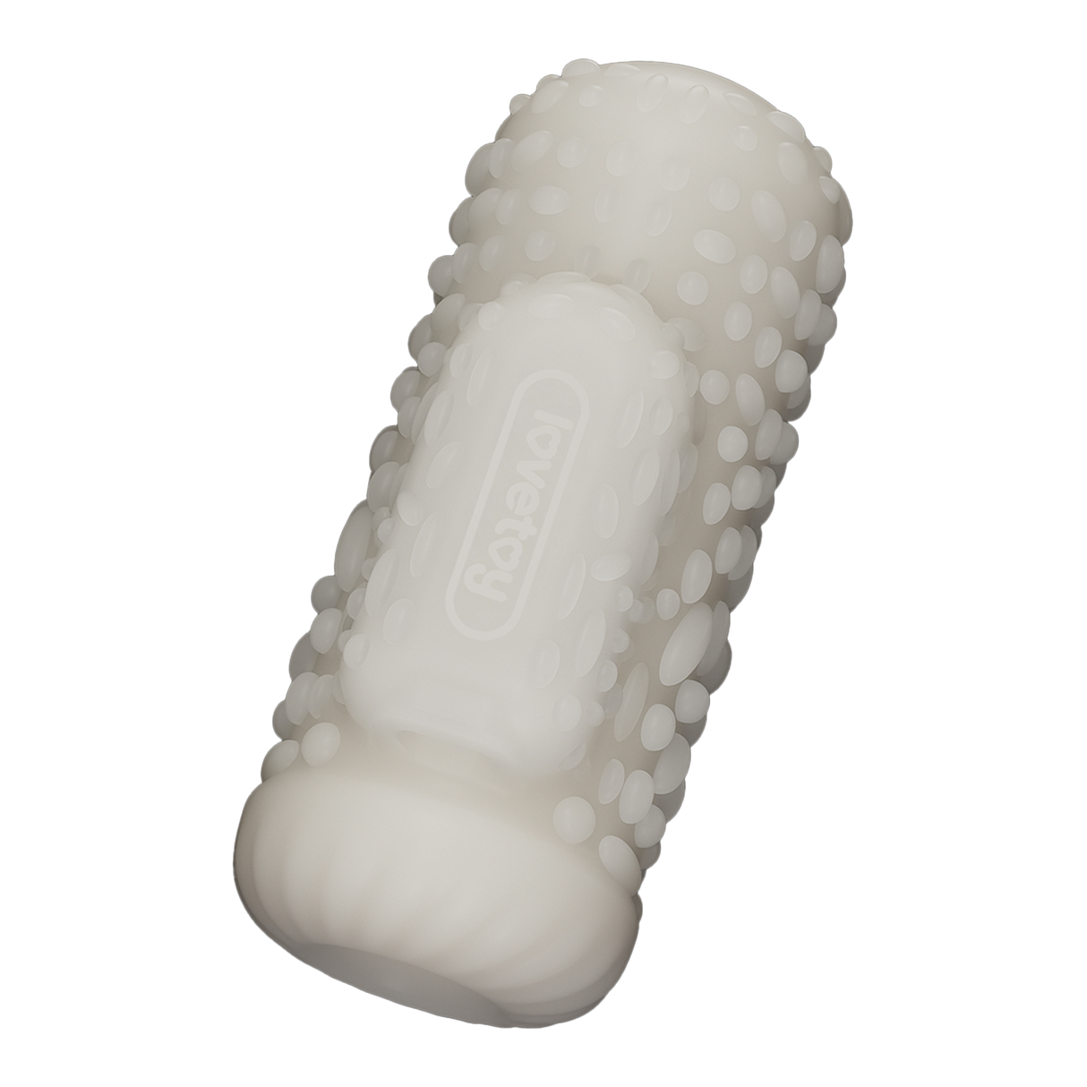 LoveToy - Knights Ring - Vibrerende Dual Purpose Sleeve - Drip - Wit