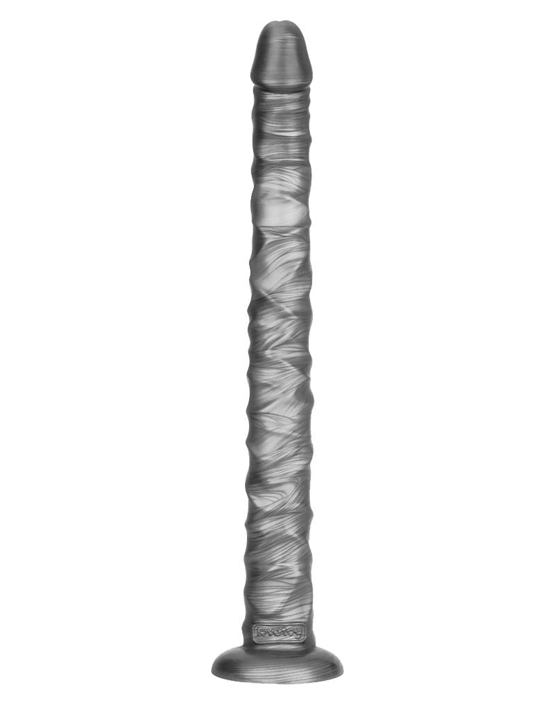 LoveToy - Kingsize Vibrerende Vibrax Slider 40,5 cm - Zilver