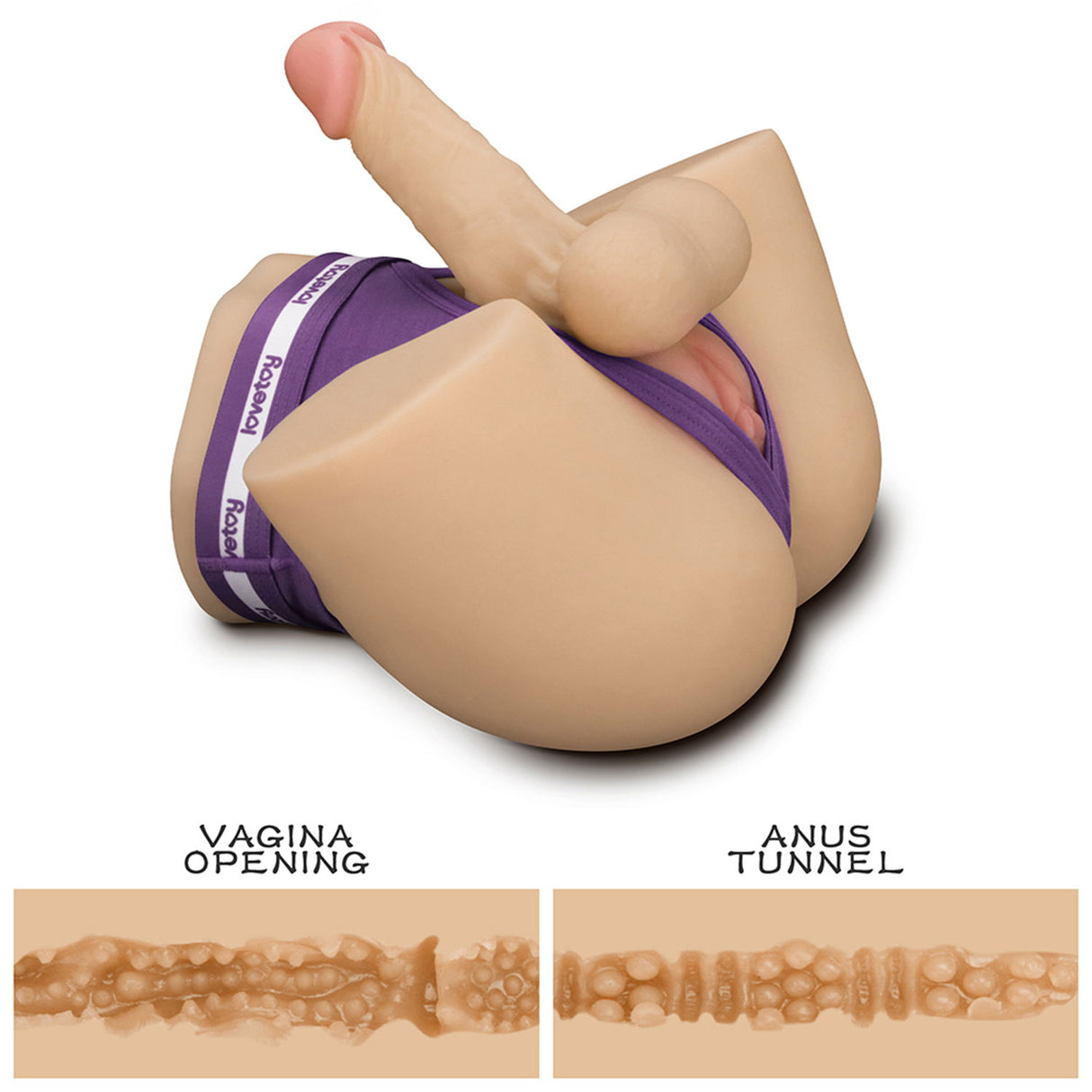 LoveToy - Streetgirl's Dual Motor Sensation Pulse met Dildo - Nude