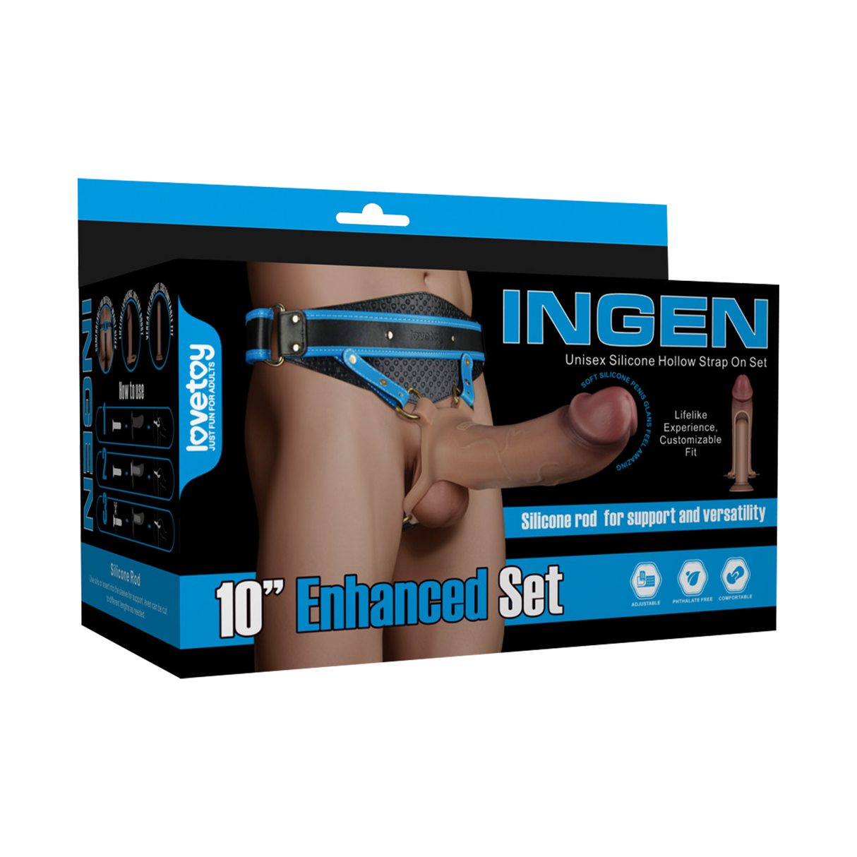 LoveToy - Ingen 25,5cm - Enchanced Set XS/S/M - Nude