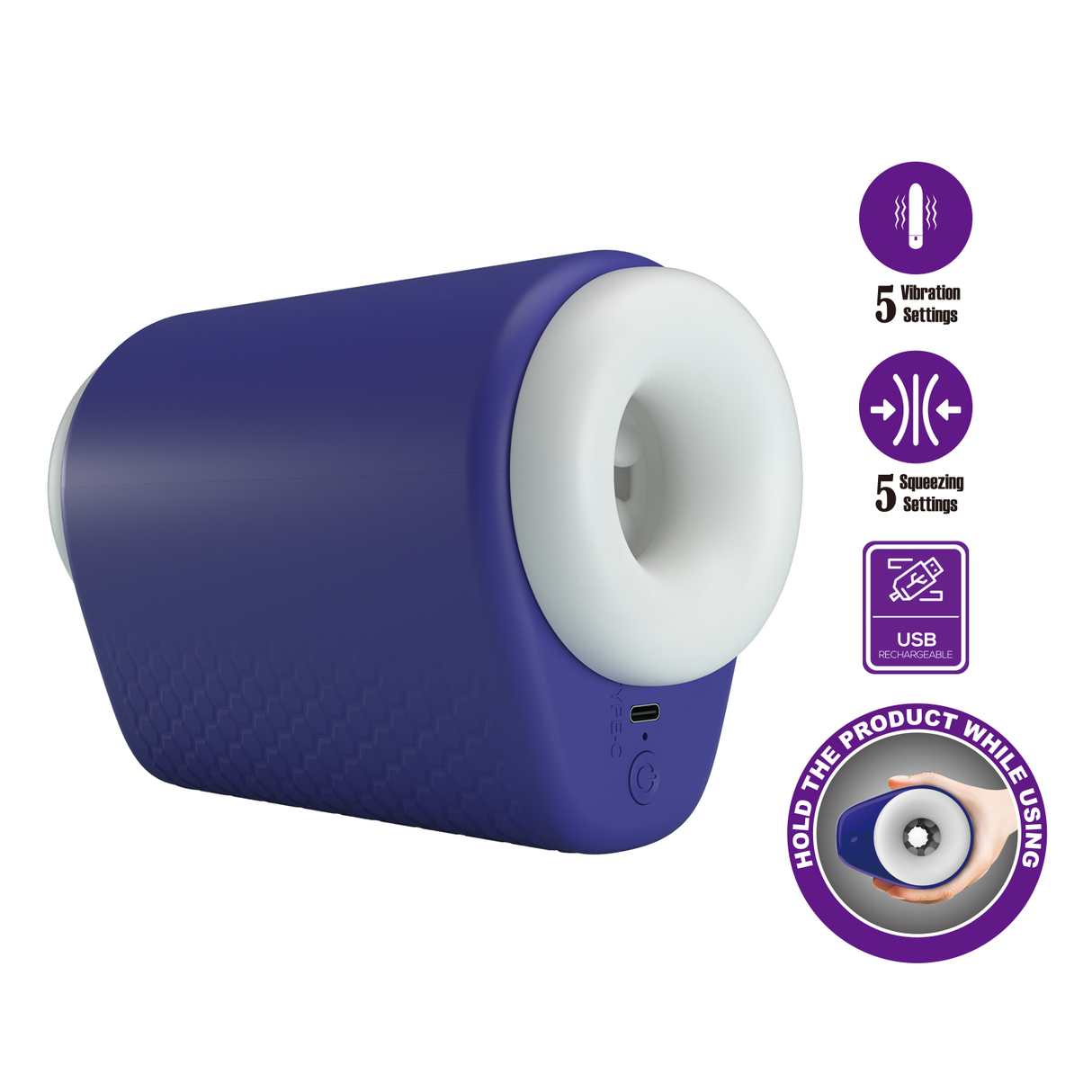 Pretty Love - DJ Lady - Squeezing Perfect Stroker - Blauw/Wit