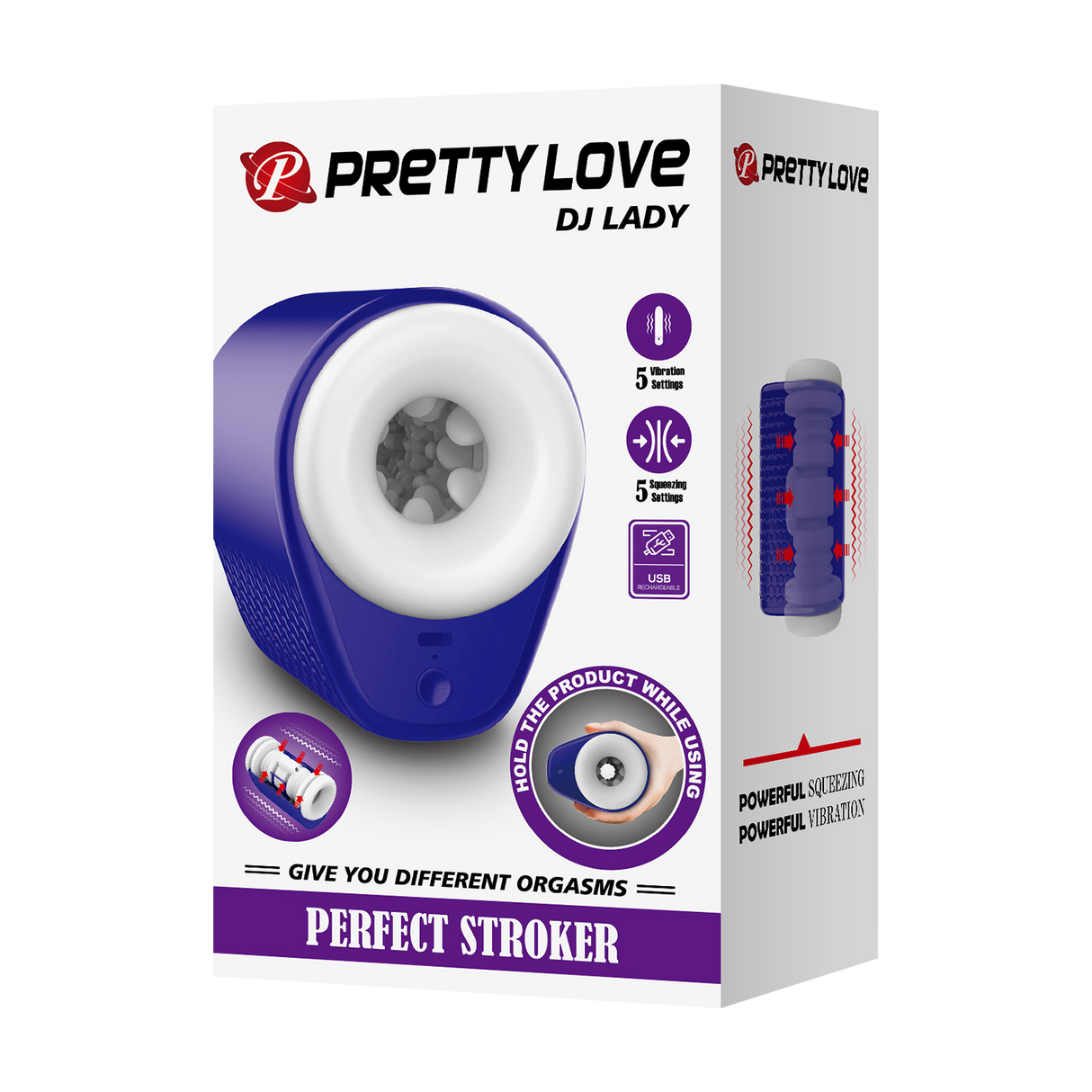 Pretty Love - DJ Lady - Squeezing Perfect Stroker - Blauw/Wit