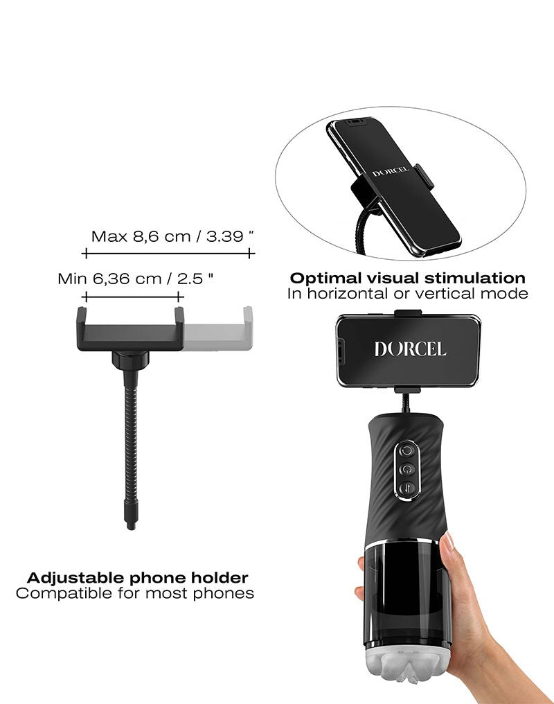 Dorcel - Thrust Blow Pro - Automatische stotende masturbator - Zwart