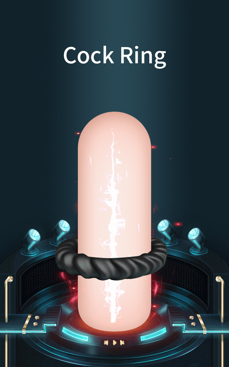 Crazy Bull - Fitz - Super Soft Siliconen Ring - Model 8 - Zwart