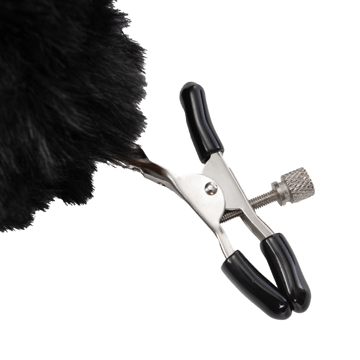 Rimba Bondage Play - Tepelklemmen met pompons - Zwart