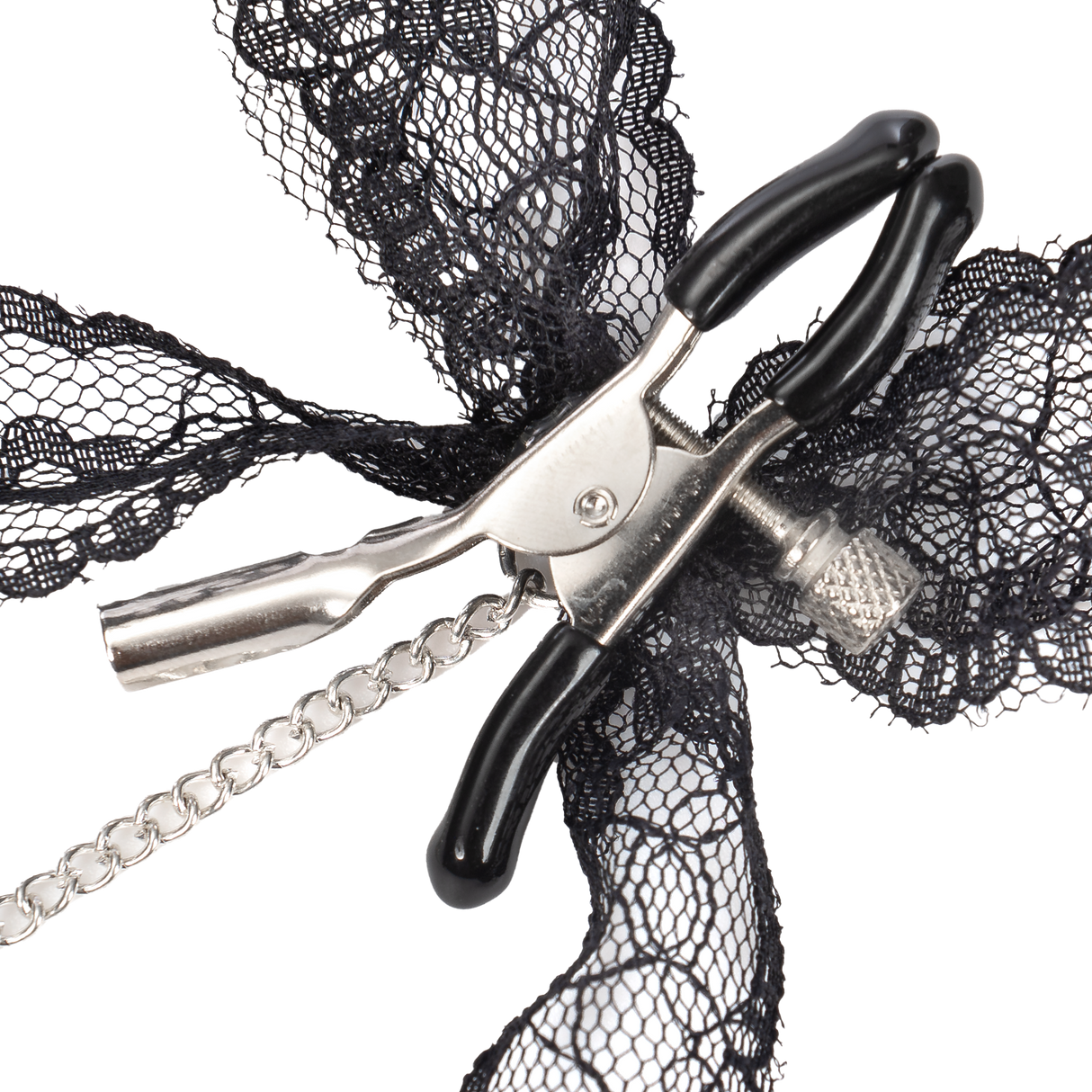 Rimba Bondage Play - Tepelklemmen met kant - Zwart