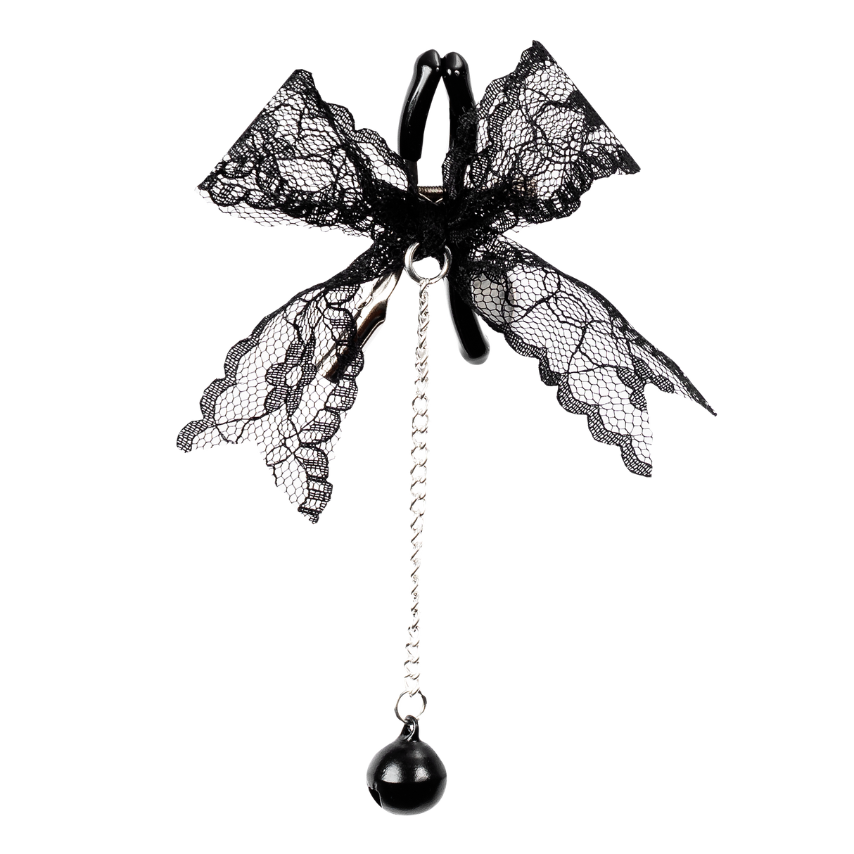 Rimba Bondage Play - Tepelklemmen met kant - Zwart