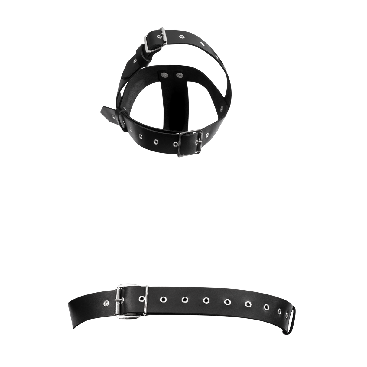 Rimba Bondage Play - Lederen Fixatieharnas - Zwart
