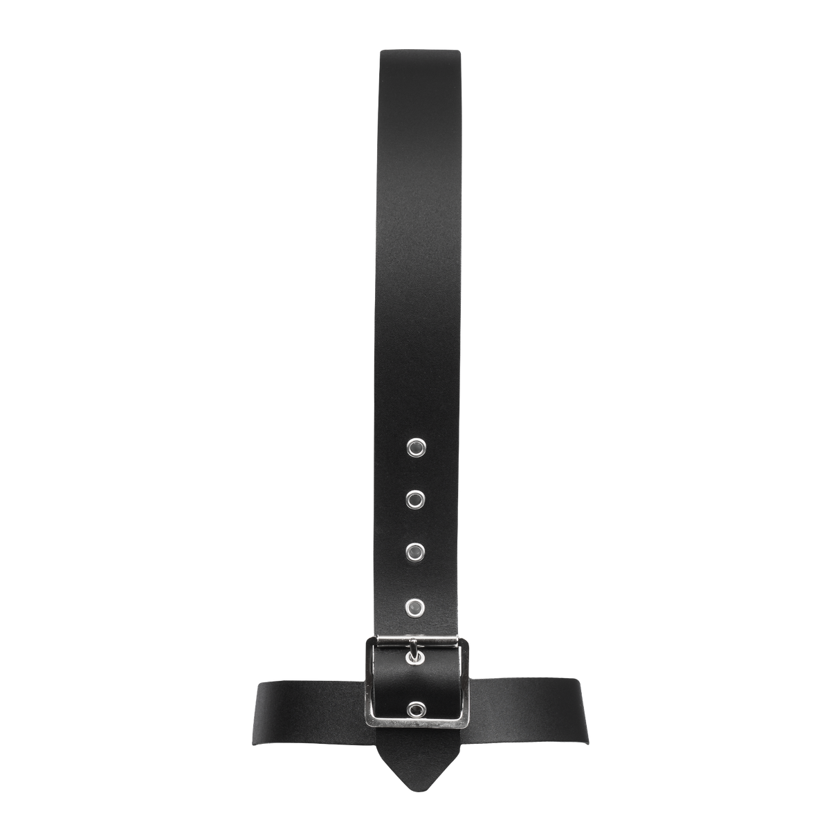 Rimba Bondage Play - Lederen Hoofdharnas met Neushaken - Zwart