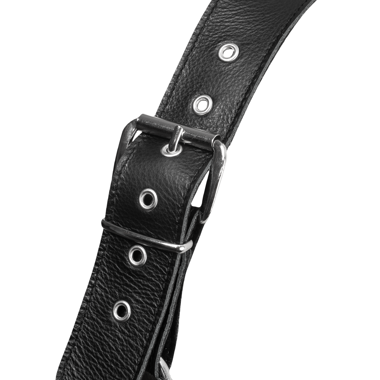 Rimba Bondage Play - Luxe Lederen Borstharnas met Zakken - Zwart