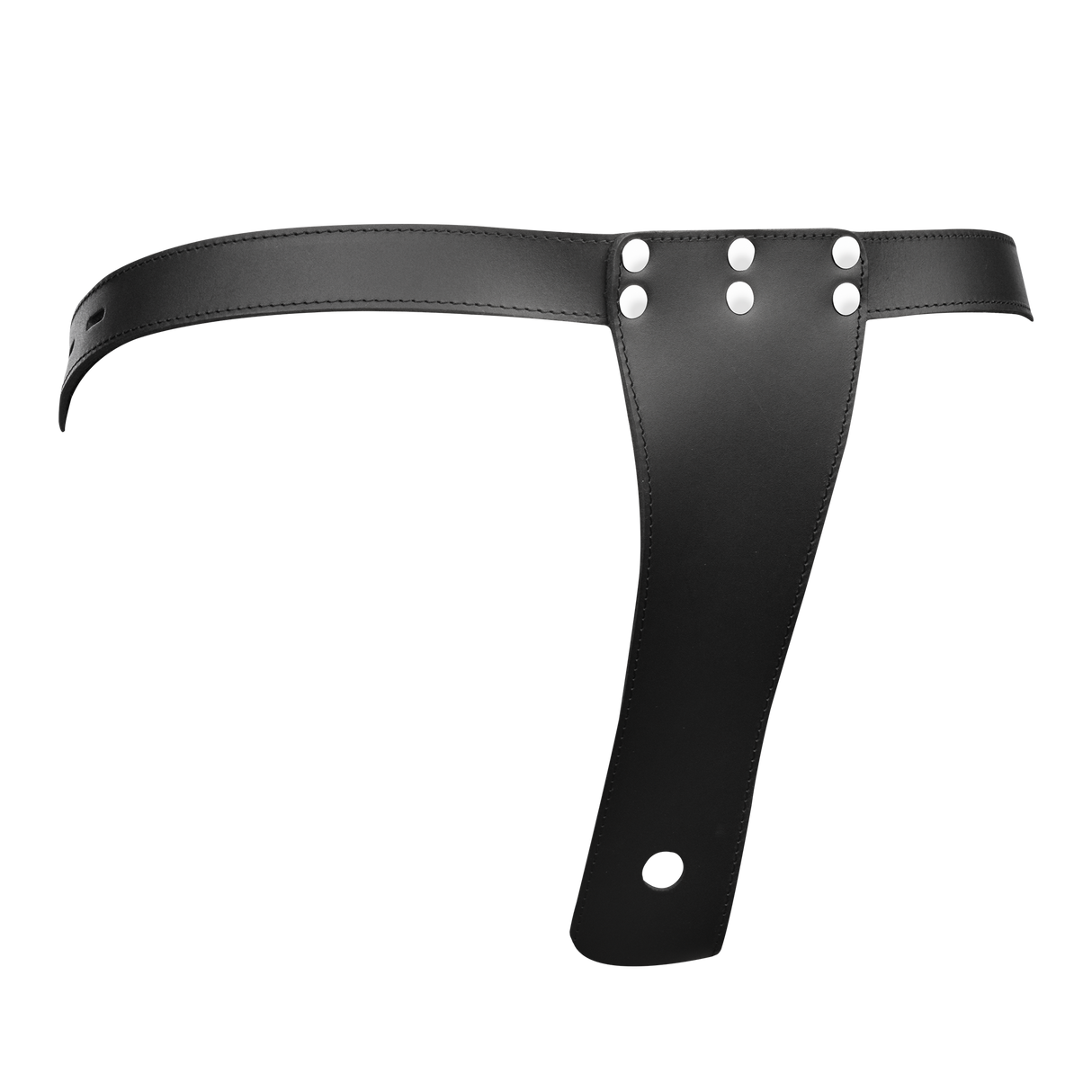 Rimba Bondage Play - Lederen Kuisheidsslip voor Mannen met Opblaasbare Anale Plug - Zwart