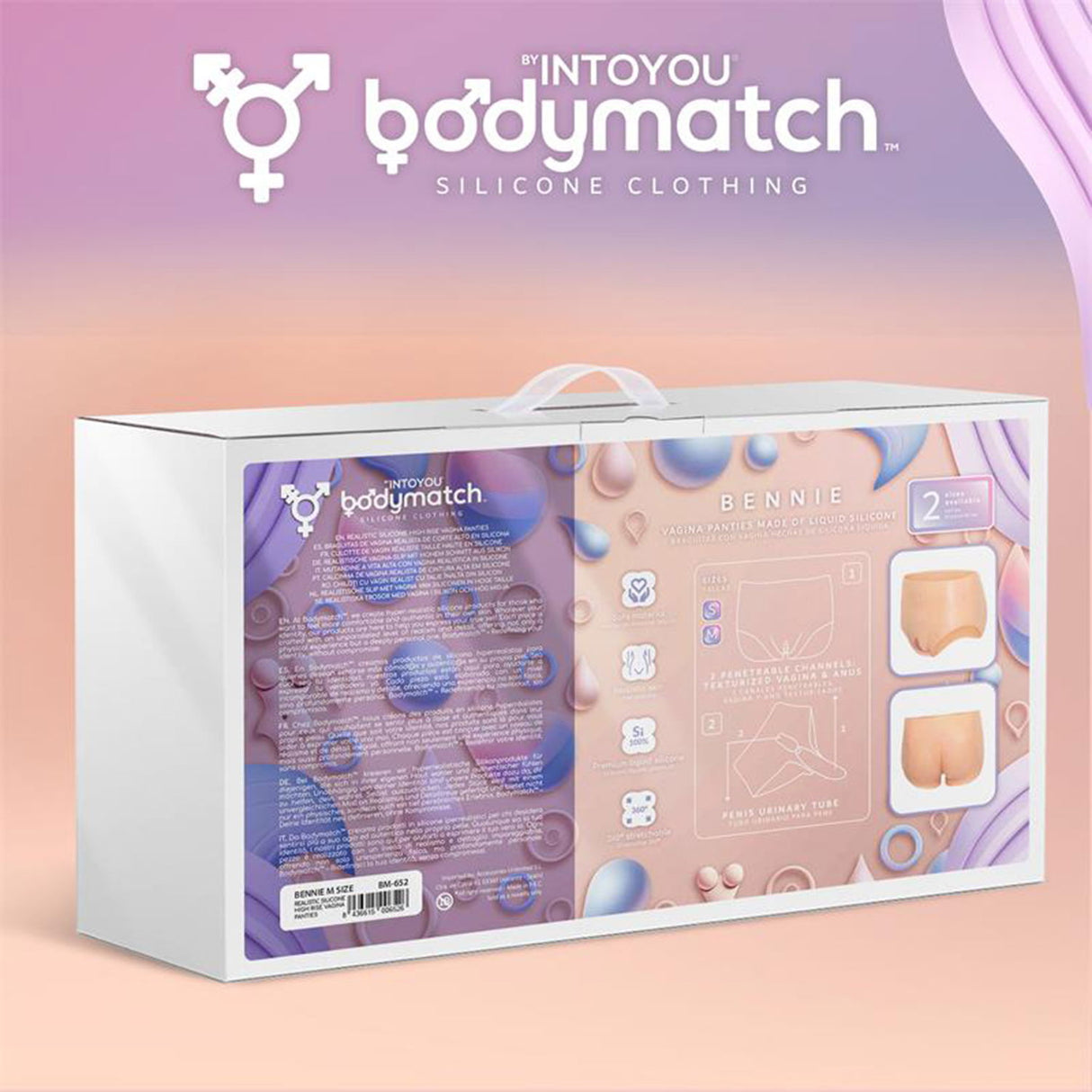 BODYMATCH - Bennie - Realistische siliconen vagina- en anusslip - Maat M - Huidskleur