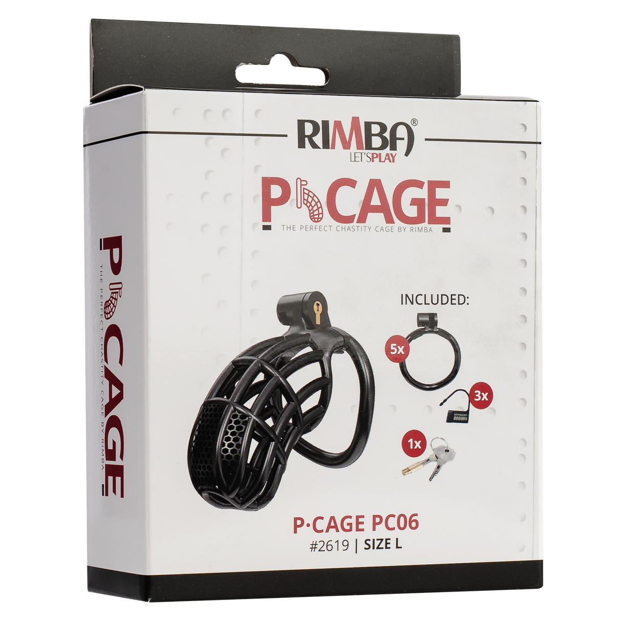 Rimba P-Cage - P-Cage PC06 - Peniskooi Maat L - Zwart