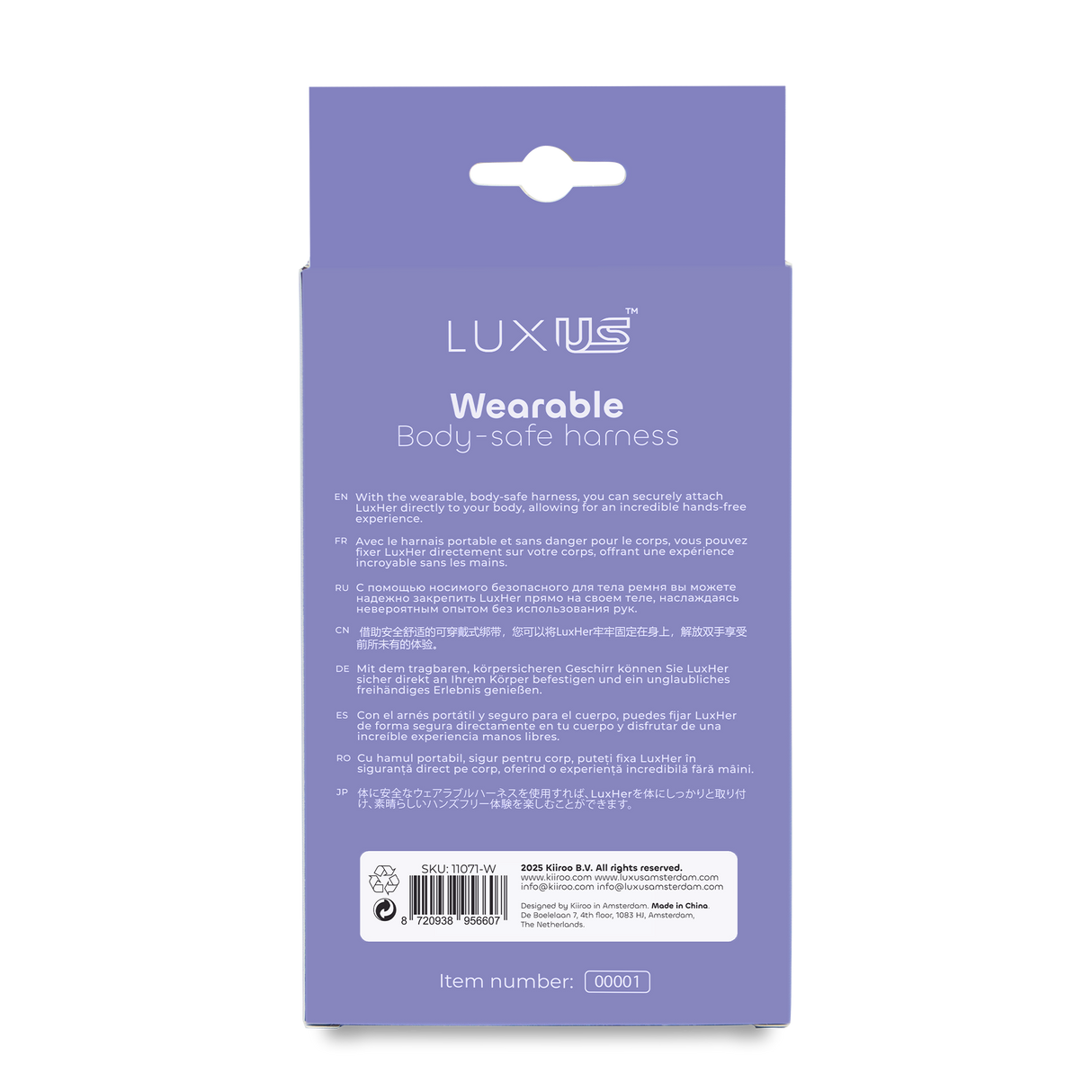 LUXUS - Luxus Wearable Harness - Transparant/Roze