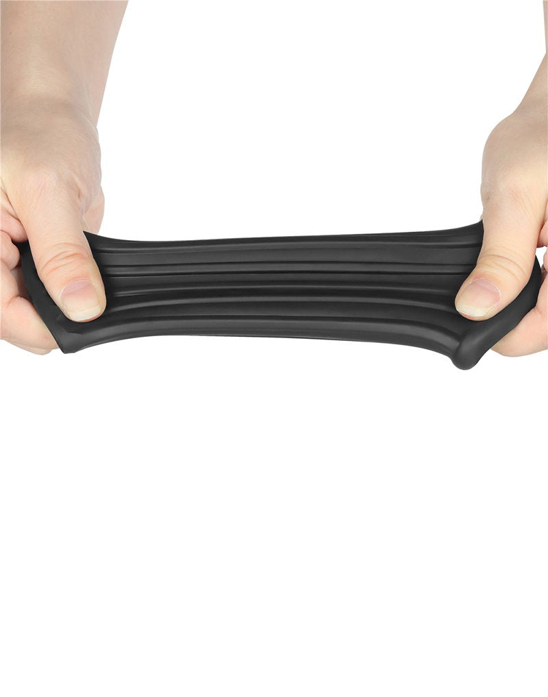 LoveToy - Ridge Knights Ring - Vibrerende Penis Sleeve (Ø 3,7 cm) - Zwart