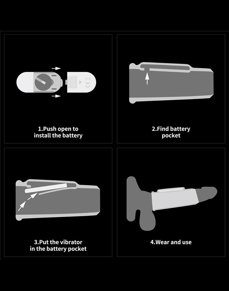 LoveToy - Spiral Knights Ring - Vibrerende Penis Sleeve (Ø 3,7 cm) - Zwart