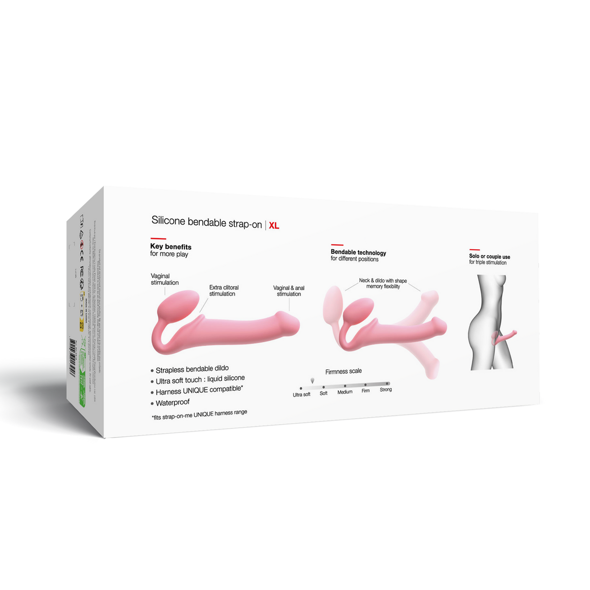 Strap-On-Me - Semi-Realistische Buigbare Strap-On Dildo Maat XL - Roze