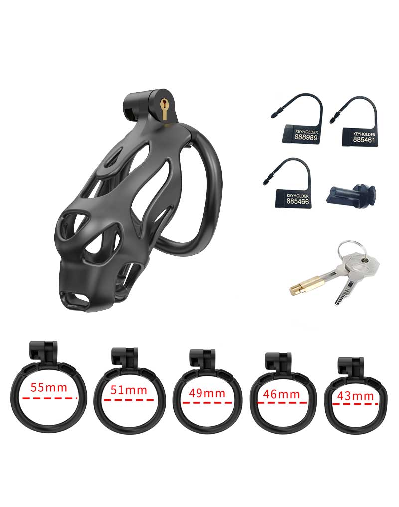 Rimba P-Cage - P-Cage PC07 - Peniskooi Maat M - Zwart