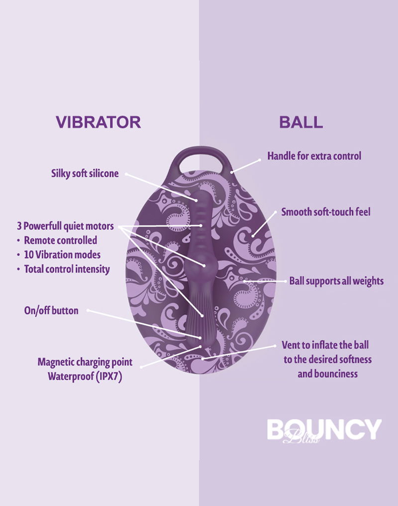 Bouncy Bliss - Flow - Zit-vibrator - Paars