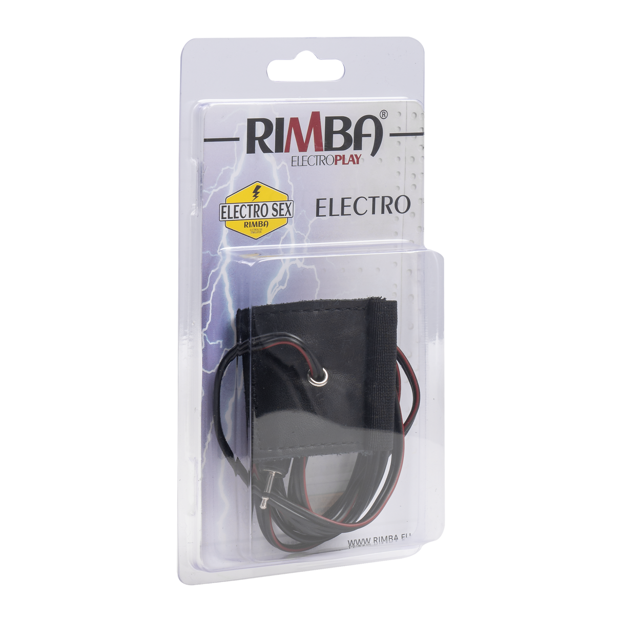 Rimba Electro Sex Lederen penisartikel met elastique, bi-polair